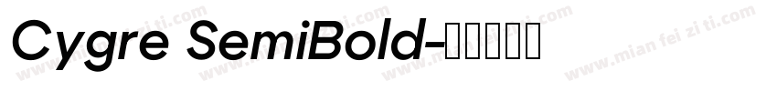 Cygre SemiBold字体转换